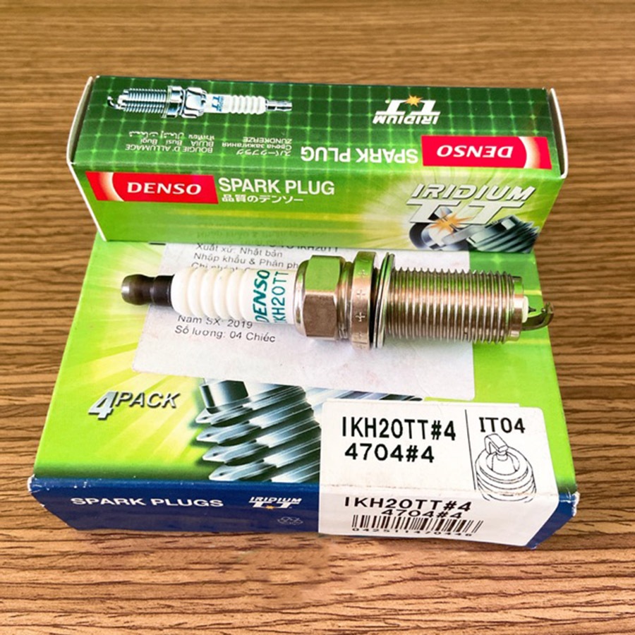 Bộ 4 Bugi Iridium chân kim Lexus LX570 2008-2021 của Denso mã IKH20TT