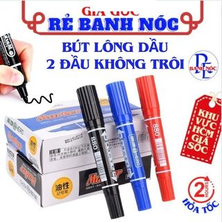 Bút Lông Dầu 2 Đầu Loại To Viết Bảng, Đánh Dấu, Tô Vẽ Không Trôi - Viết Lông Dầu 2 Đầu 3 Màu Xanh Đỏ Đen Ghi Mã Sản Phẩm