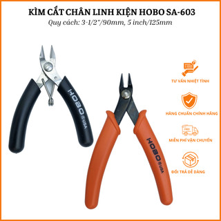 Kìm cắt chân linh kiện HOBO SA-603, lưỡi kìm siêu sắc cắt ngọt, có lò xo trợ lực