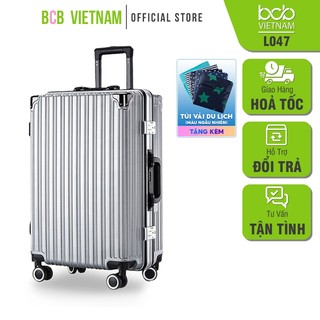 Vali Du Lịch Khung Nhôm Vỏ Nhựa PC ABS Đàn Hồi Cao Cấp Chống Bể Vỡ Chống Rạch Khóa 3 Lớp Bảo Hành Đổi Mới L047