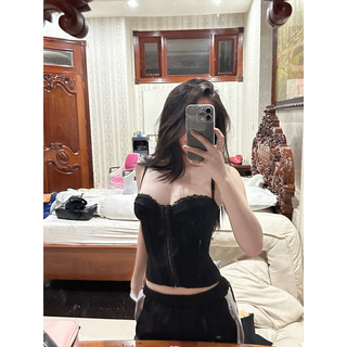 Áo hai dây corset ren dây đan lưng - nanee.clothing