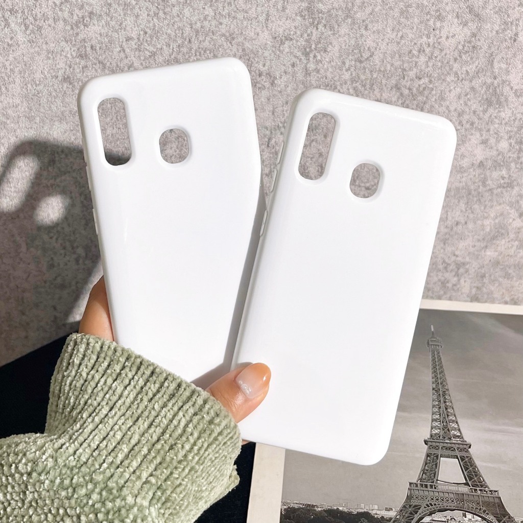 [ SamSung A20/A30 ] Ốp Lưng Silicon Màu Trắng Bóng