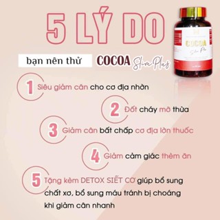 Giảm cân Cocoa Slim Plus Hộp 30 Viên Hỗ Trợ Giảm Cân Cấp Tốc An Toàn