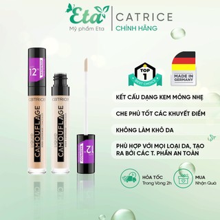 Kem che khuyết điểm dạng lỏng Catrice Camouflage Concealer Liquid chống trôi