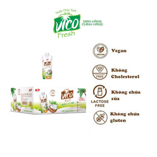 Thùng 24 Hộp nước cốt dừa 16-19% BÉO VICO RICH 330ml