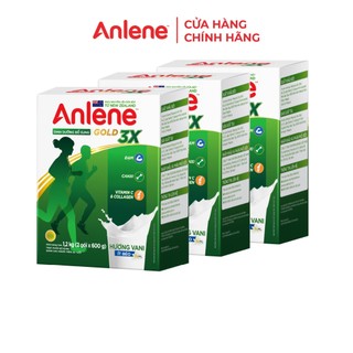 Combo 3 hộp Sữa Bột Anlene Gold Movepro Hương Vanilla 1,2Kg/hộp