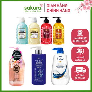 Sữa tắm dưỡng ẩm dưỡng trắng thơm đủ mùi - Hàng Nhật nội địa