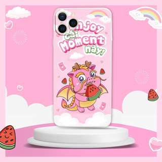 Ốp lưng iphone mềm rồng enjoy monent cho iPhone 13 12 11 Pro Max SE 2020 X XR XS 8 7 ip 6S 6 Plus e2333