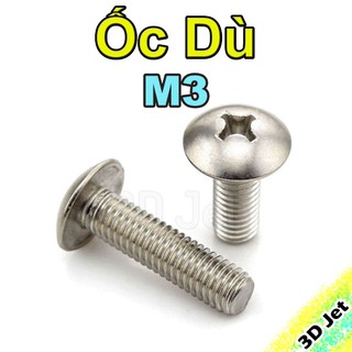 20 Ốc Dù inox M3, bulong con tan, oc vit 4 canh, oc vit bake, oc dau du, ốc đầu dù m4, oc vit, ốc vít