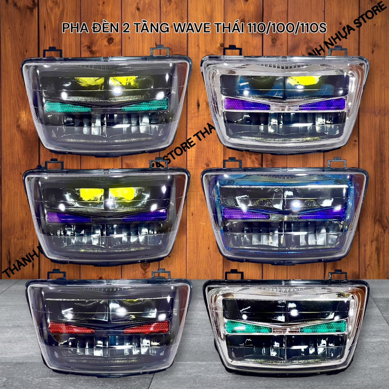 Choá pha đèn led 2 tầng Wave Thái 110/100/110S (1997-2004)