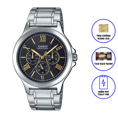 Đồng Hồ Casio Nam Dây Kim Loại MTP-V300D-1A2UDF Chính Hãng