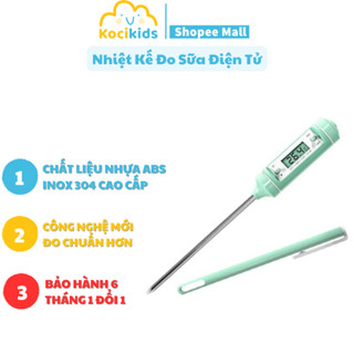 Nhiệt kế đo nước pha sữa cho em bé chuẩn xác, an toàn cho em bé (tặng kèm pin)