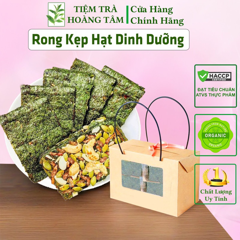 Rong Biển Kẹp Hạt Dinh Dưỡng hỗ trợ ăn kiêng, kiểm soát cân nặng 500g - Tiệm Trà Hoàng Tâm Sức Khoẻ Là Vàng