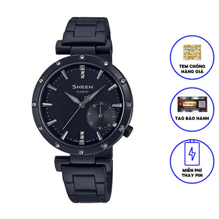 Đồng Hồ Nữ Dây Thép Không Ghỉ Chính Hãng Casio SHEEN SHE-4051BD-1A