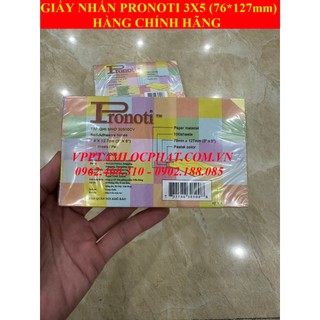 Giấy nhắn Pronoti 3x5, 76mmx127mm - giấy note, giấy nhớ, giấy ghi chú