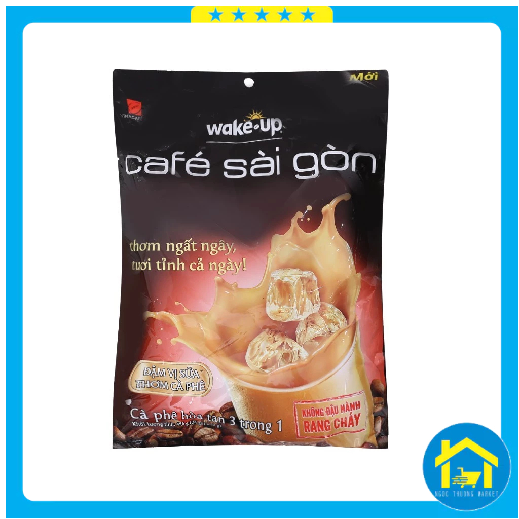 Cà phê sữa Wake Up Sài Gòn (24 gói x 19g)