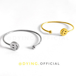 Vòng Tay Cuff SMILE/Kiềng SMILE Màu Silver - Màu Gold - Thép Titan KHÔNG RỈ