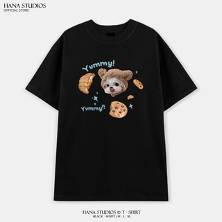 Áo Thun HANA Nam Nữ Form Rộng Cotton Tay Lỡ Unisex , Áo Phông Cổ Tròn Basic Oversize Trend 2024 - Yummy