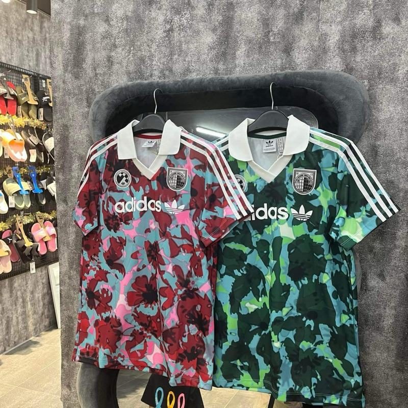 Chính Hãng Áo Polo Adidas Allover Print Jersey Xanh IR9809 v Đỏ IR9808 shop Binh Authentic VN