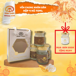 Yến chưng nhân sâm Minh Thiện Hộp 4 hũ