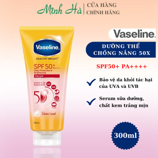 Dưỡng thể chống nắng Vaseline 50X Healthy Bright SPF50+ PA++++ 300ml Thái Lan