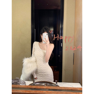 ĐẦM LEN NỮ ÔM DÁNG LỆCH VAI ULZZANG