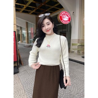 Áo len thỏ thêu chữ R cao cấp mặc mềm mịn ấp áp  từ Eva Lover