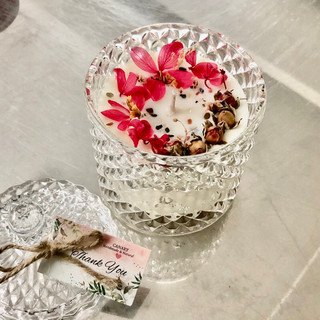 Nến thơm handmade pha lê hương hoa hồng 200gram