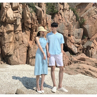 Set váy đôi cổ yếm sơmi nam