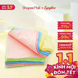 Khăn lau kính đa năng chuyên dụng EYEGLOW, lau mắt kính cận, mặt kính điện thoại mềm mại không gây xước dăm