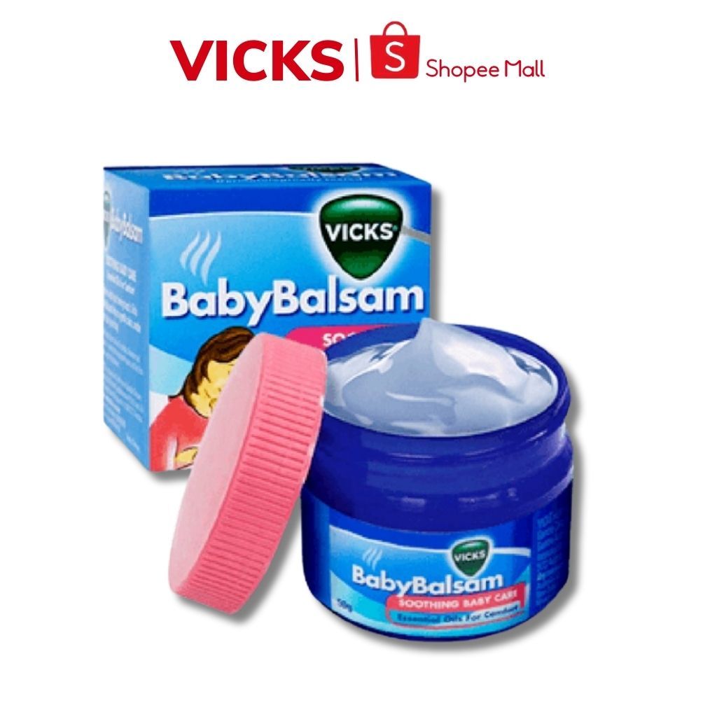 Dầu bôi ấm ngực Baby Balsam Vicks chống cảm giảm ho cho em bé hộp 50gr