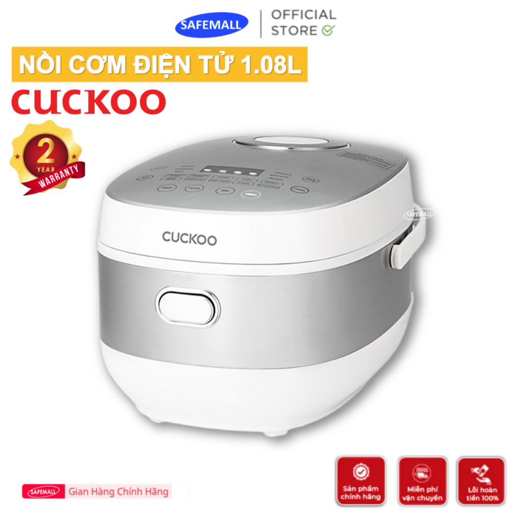 Nồi cơm điện tử Cuckoo 1.08L CR-0690F / CR-0680F nhiều chế độ nấu, lòng nồi chống dính, thiết kế sang trọng - SAFEMALL