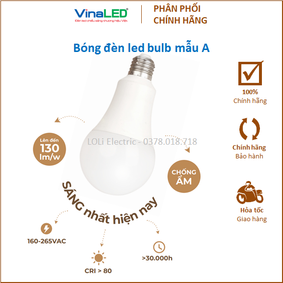 Bóng đèn led búp chữ mẫu A bulb trụ 3W 5W 7W 9W 12W 15W BL-A3 BL-A5 BL-A7 BL-A9 BL-A12 BL-A15 Vinale