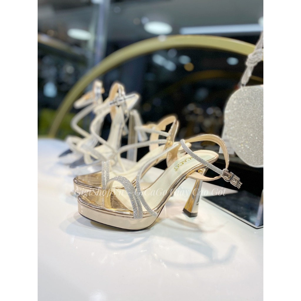 Sandal dây đính đá chéo S816