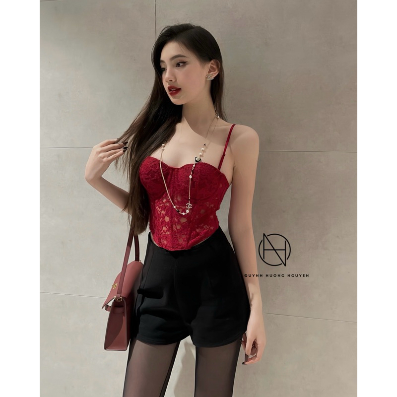 Áo lông thỏ, áo croptop ren mút dày 2,5cm | BigBuy360 - bigbuy360.vn