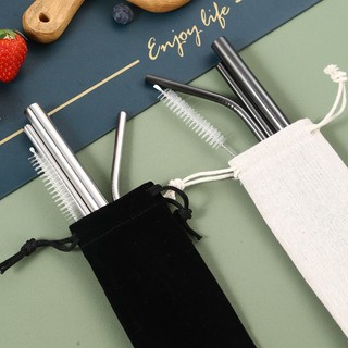 Bộ Ống Hút Inox 304, Ống Hút Thép Không Gỉ An Toàn Sức Khoẻ