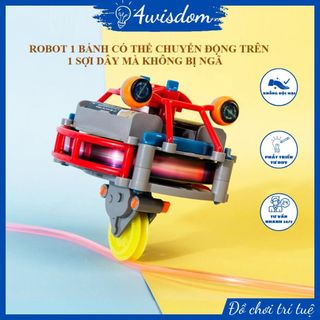 Đồ chơi robot 1 bánh cân bằng đi trên dây, con quay hồi chuyển cân bằng, con quay vô cực thăng bằng 4wisdom