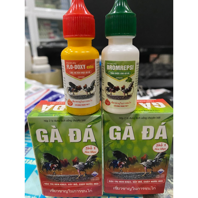 HEN KHẸC GÀ CHỌI, GÀ ĐÁ, CHIẾN KÊ.( hộp 2 lọ dung dịch uống)