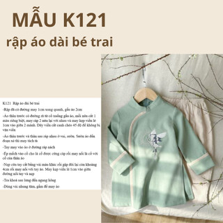 RẬP GIẤY A0 ÁO DÀI BÉ TRAI K121 (KHÔNG CẮT SẴN)