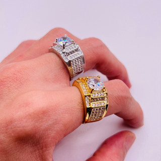 Nhẫn nam titan, Nhẫn nam mạ vàng hoặc trắng, Không phai màu không rỉ sét mã 11, trangsucmoiluatuoi.RIN