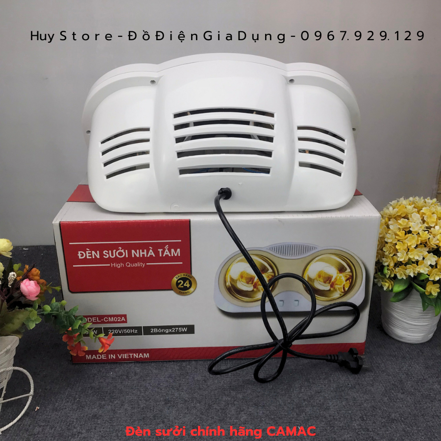 Đèn Sưởi Nhà Tắm CAMAC 2 Bóng Và 3 Bóng Hàng Chính Hãng , Đèn Sưởi Nhà Tắm CAMAC Chống Loá Không Đốt Cháy Oxy Huy Store