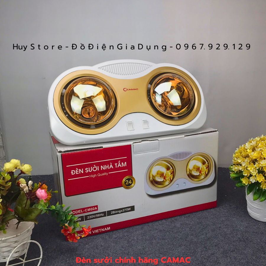 Đèn Sưởi Nhà Tắm CAMAC 2 Bóng Và 3 Bóng Hàng Chính Hãng , Đèn Sưởi Nhà Tắm CAMAC Chống Loá Không Đốt Cháy Oxy Huy Store