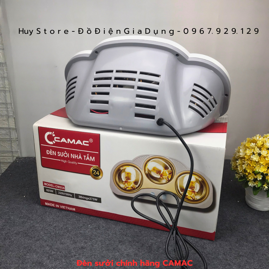 Đèn Sưởi Nhà Tắm CAMAC 2 Bóng Và 3 Bóng Hàng Chính Hãng , Đèn Sưởi Nhà Tắm CAMAC Chống Loá Không Đốt Cháy Oxy Huy Store