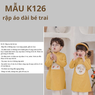 RẬP GIẤY A0 ÁO DÀI BÉ TRAI K126 (KHÔNG CẮT SẴN)