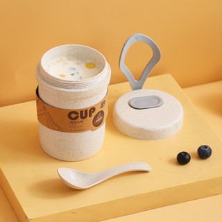 Hộp Đựng Canh Lúa Mạch 300ml 2 Lớp Cách Nhiệt Sử Dụng Được Lò Vi Sóng