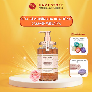 Sữa Tắm Tủy Mật Hoa Hồng Damask Weilaiya 450ml Sữa Tắm Trắng Da Làm Sạch Cấp Ẩm Cho Da Lưu Hương Siêu Lâu