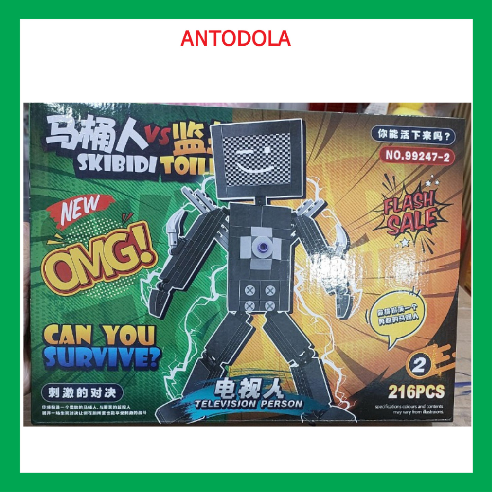 Lego Skibidi toilet, Bộ Đồ Chơi lego Xếp Hình Nhà Vệ Sinh Độc Đáo 257 CHI TIẾT