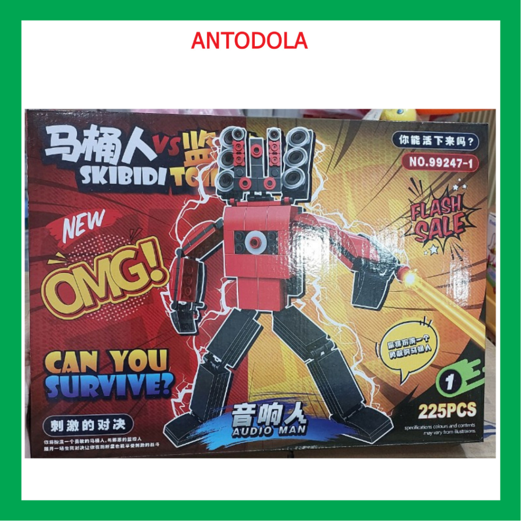 Lego Skibidi toilet, Bộ Đồ Chơi lego Xếp Hình Nhà Vệ Sinh Độc Đáo 257 CHI TIẾT