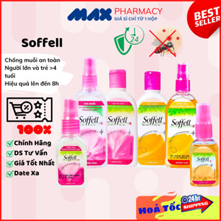 Soffell chống muỗi dạng kem và dạng xịt Bảo vệ an toàn Ngăn ngừa muỗi đốt - Maxpharmacy