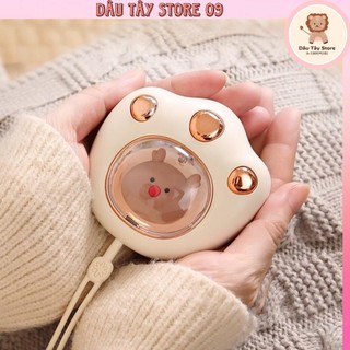 Máy sưởi ấm mini hình bàn chân mèo, máy sưởi cầm tay tích điện nhỏ gọn thông minh đa chức năng loại 2400ma